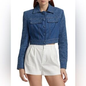 Sabina Musayev Blue Tweed Jacket
